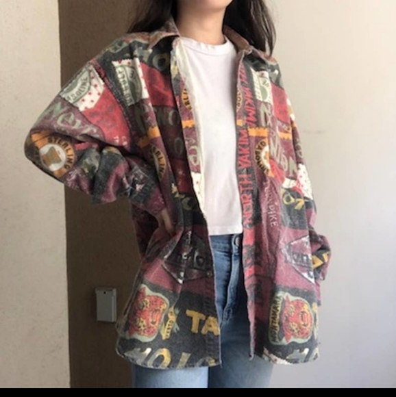 Verte Vallee Other - Vintage Gasoline Motor Button Up Long Sleeve Shirt